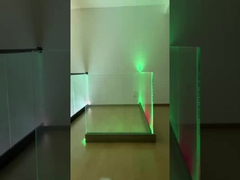 6063-T5 アルミ Uチャネル LEDライト付きガラスレイル用